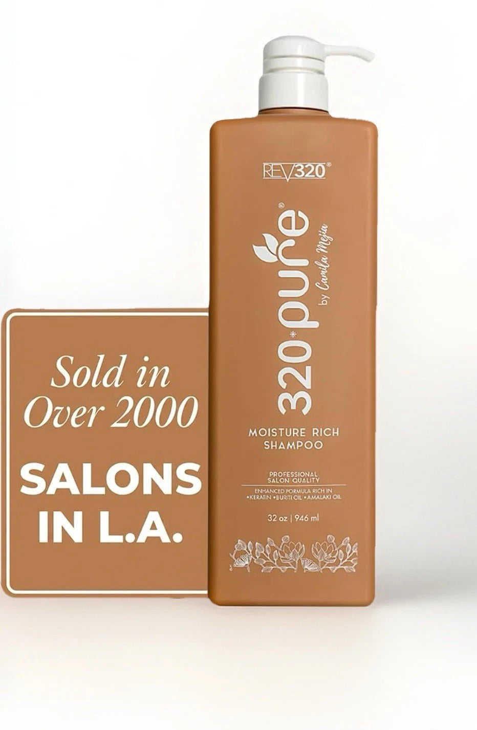 320 Pure Moisture Rich Shampoo Dry Hair Argan Jojoba Omega